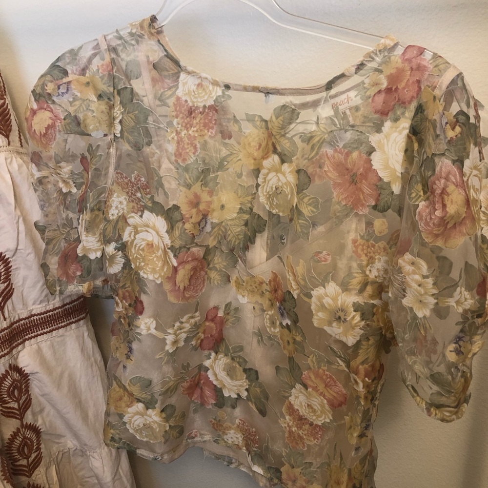 Floral Sheer Women's Top